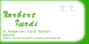 norbert kurdi business card